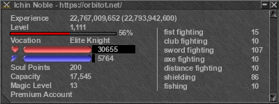 Signature for player Ichin Noble