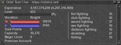 Signature for player Orbit Test Char