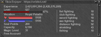 Signature for player Tibia Enjoyer