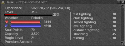 Signature for player Tsuku